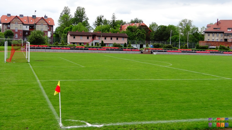 Zdjęcie przedstawiające teren Stadionu Sportowego w Pyskowicach