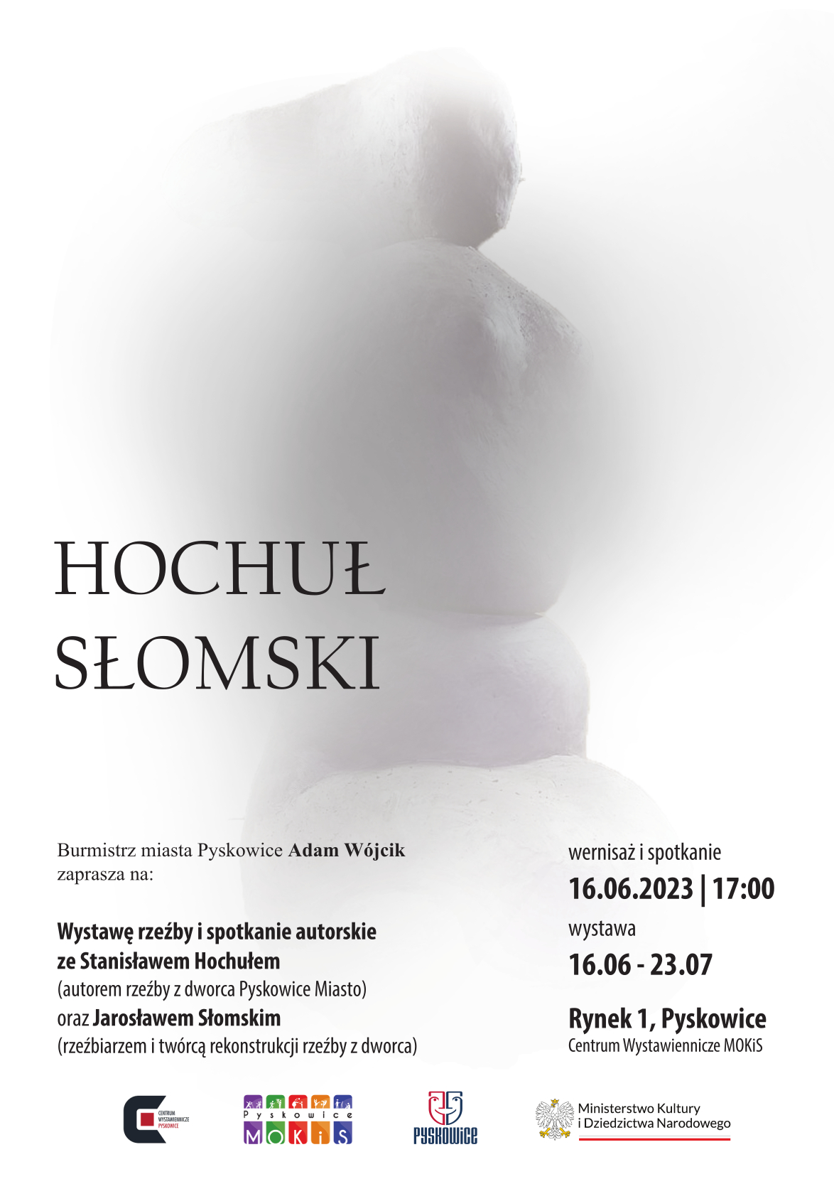 Plakat promujący wystawę w Centrum Wystawienniczym MOKiS w Pyskowicach