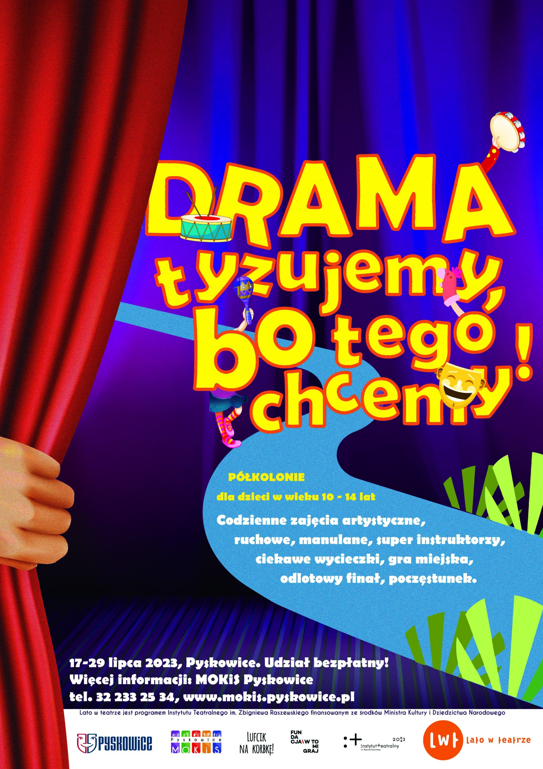 Plakat promujący lato w teatrze