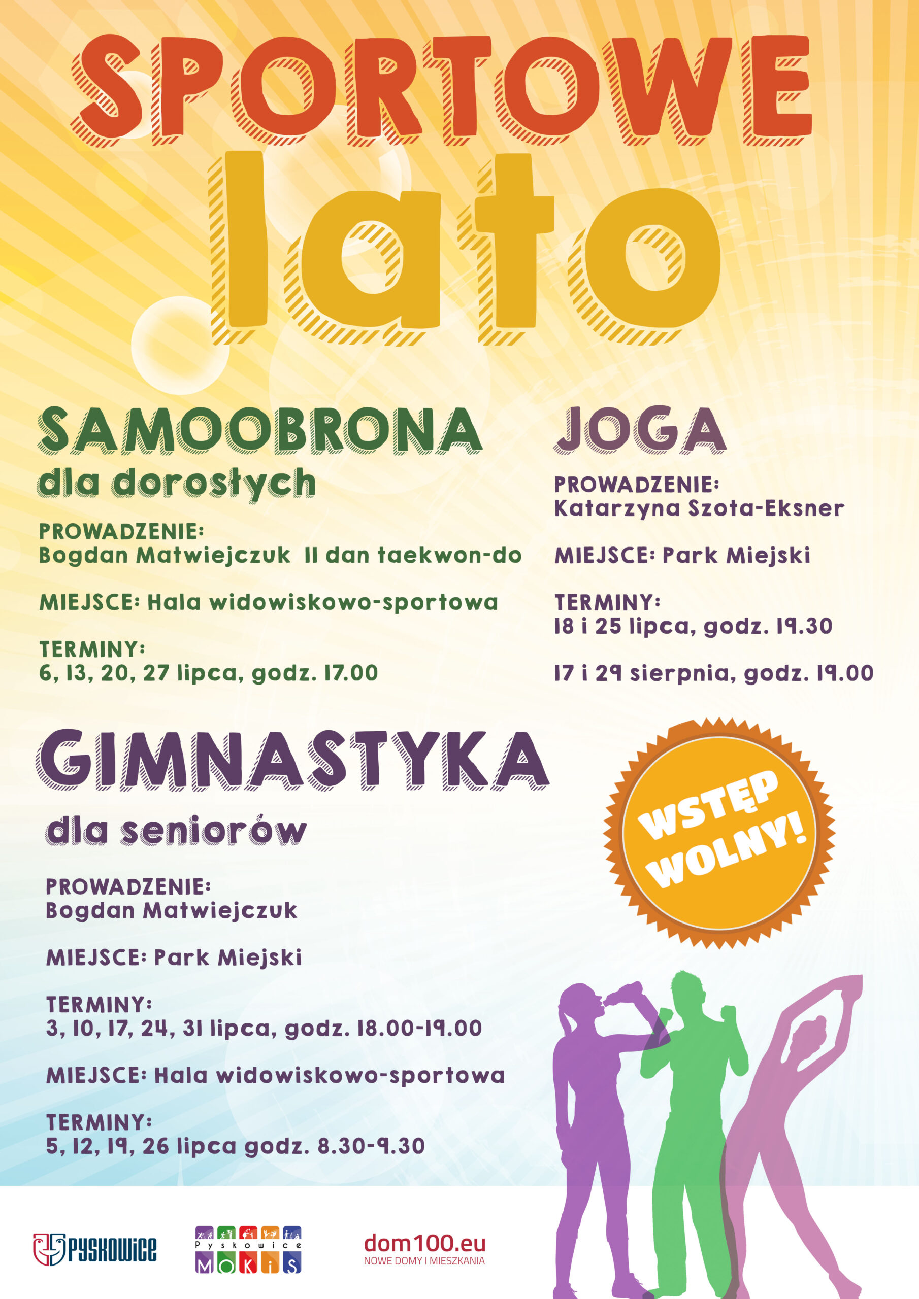Plakat promujący sportowe lato w Pyskowicach