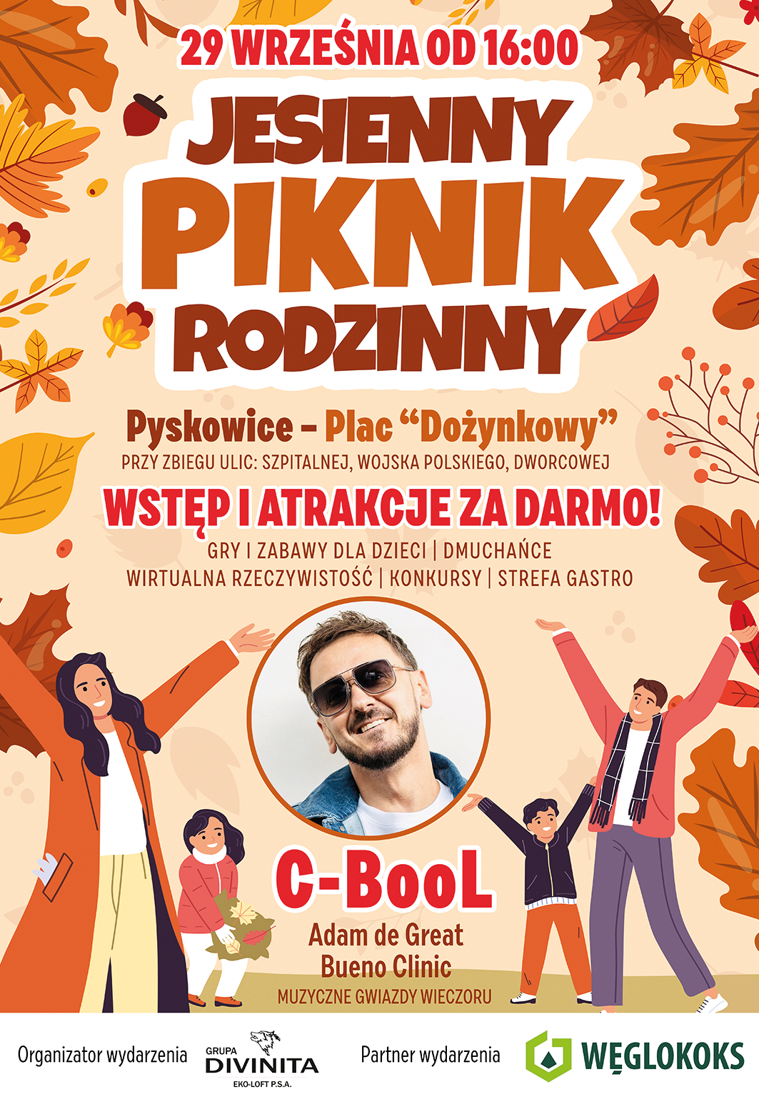 Plakat promujący Jesienny Piknik Rodzinny