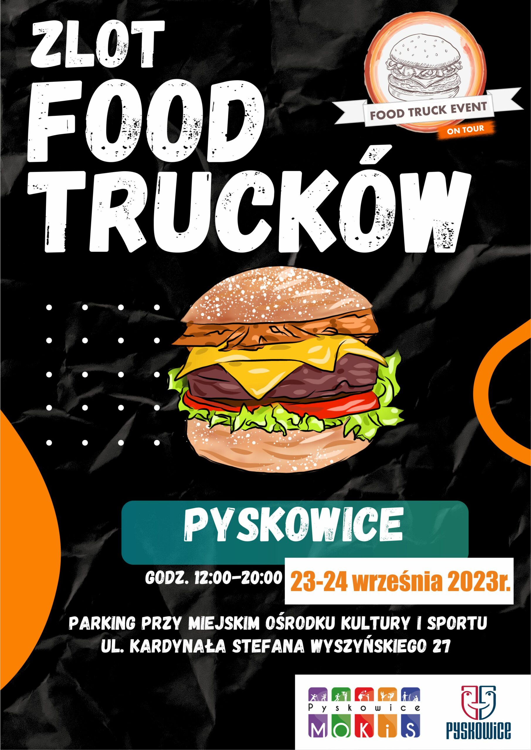 Plakat promujący Zlot Food Trucków w Pyskowicach