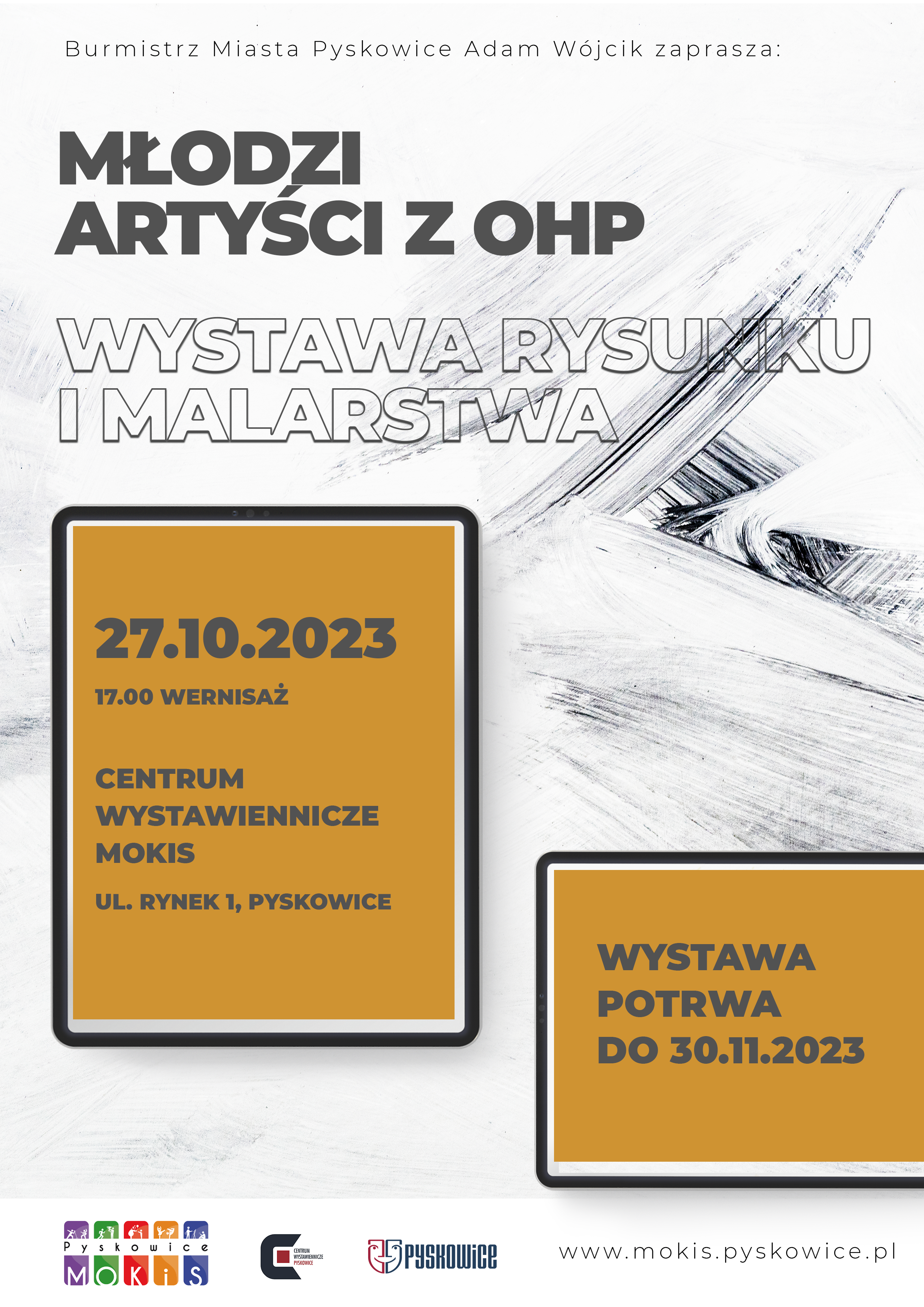 Plakat promujący wystawę w Centrum Wystawienniczym w Pyskowicach